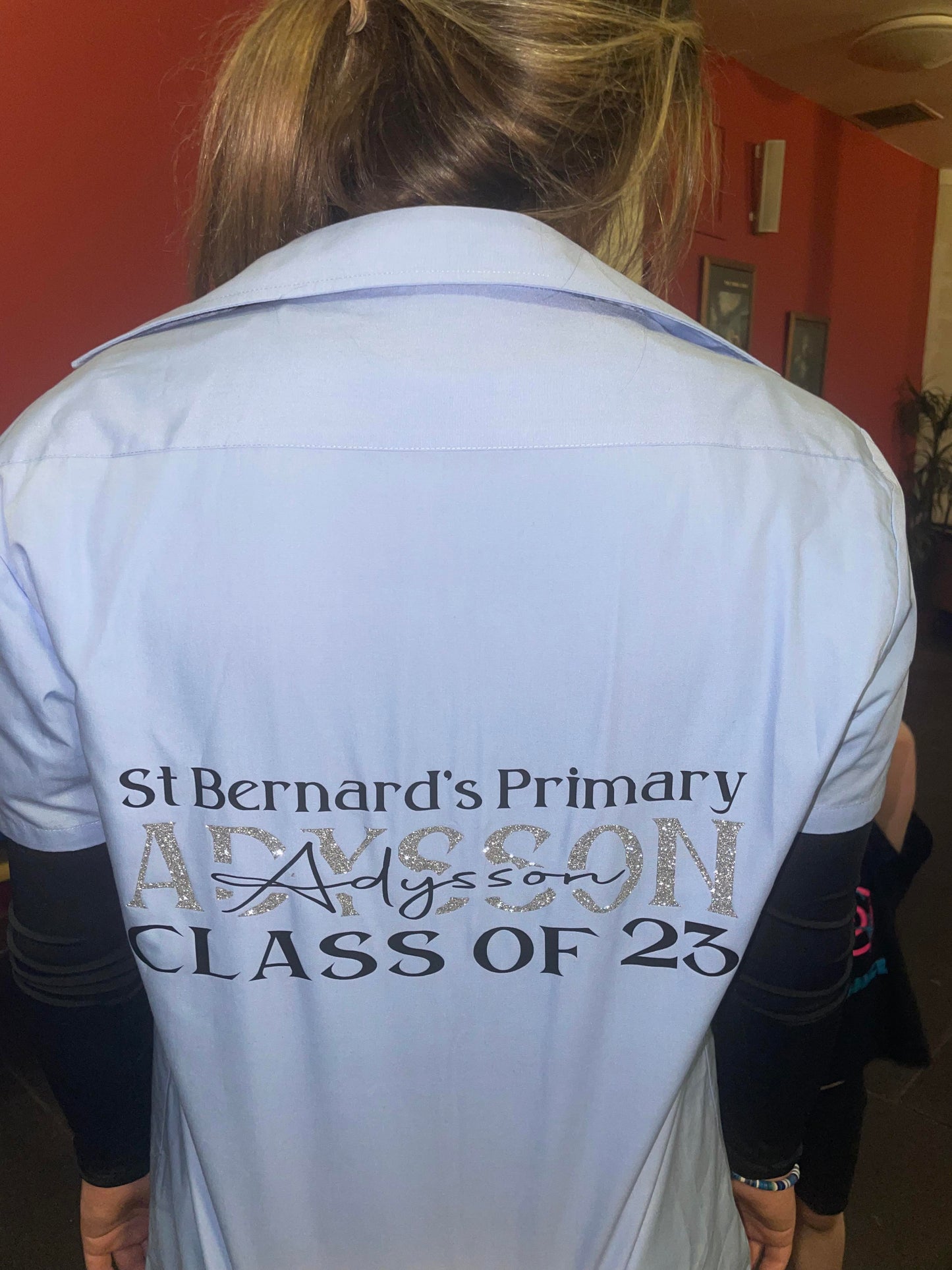 Personalised leavers school shirt