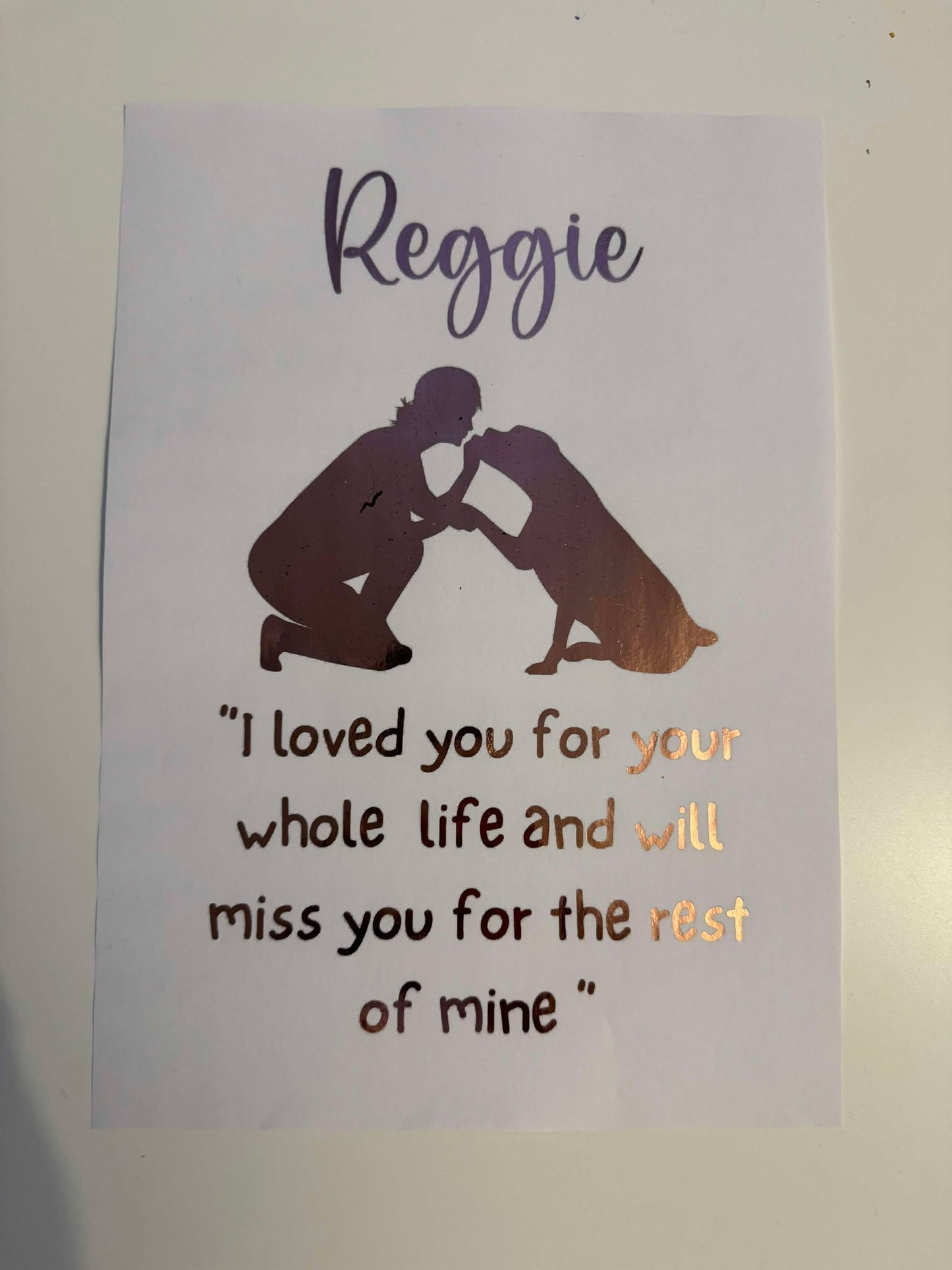 Personalised Foil Pet Prints