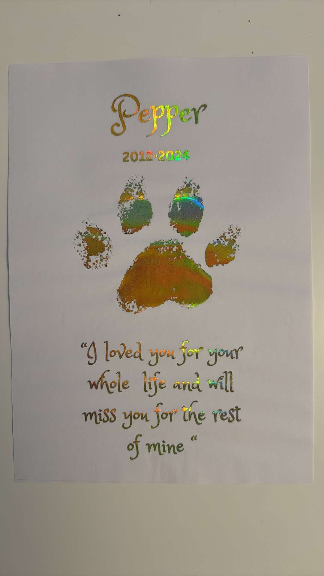 Personalised Foil Pet Prints