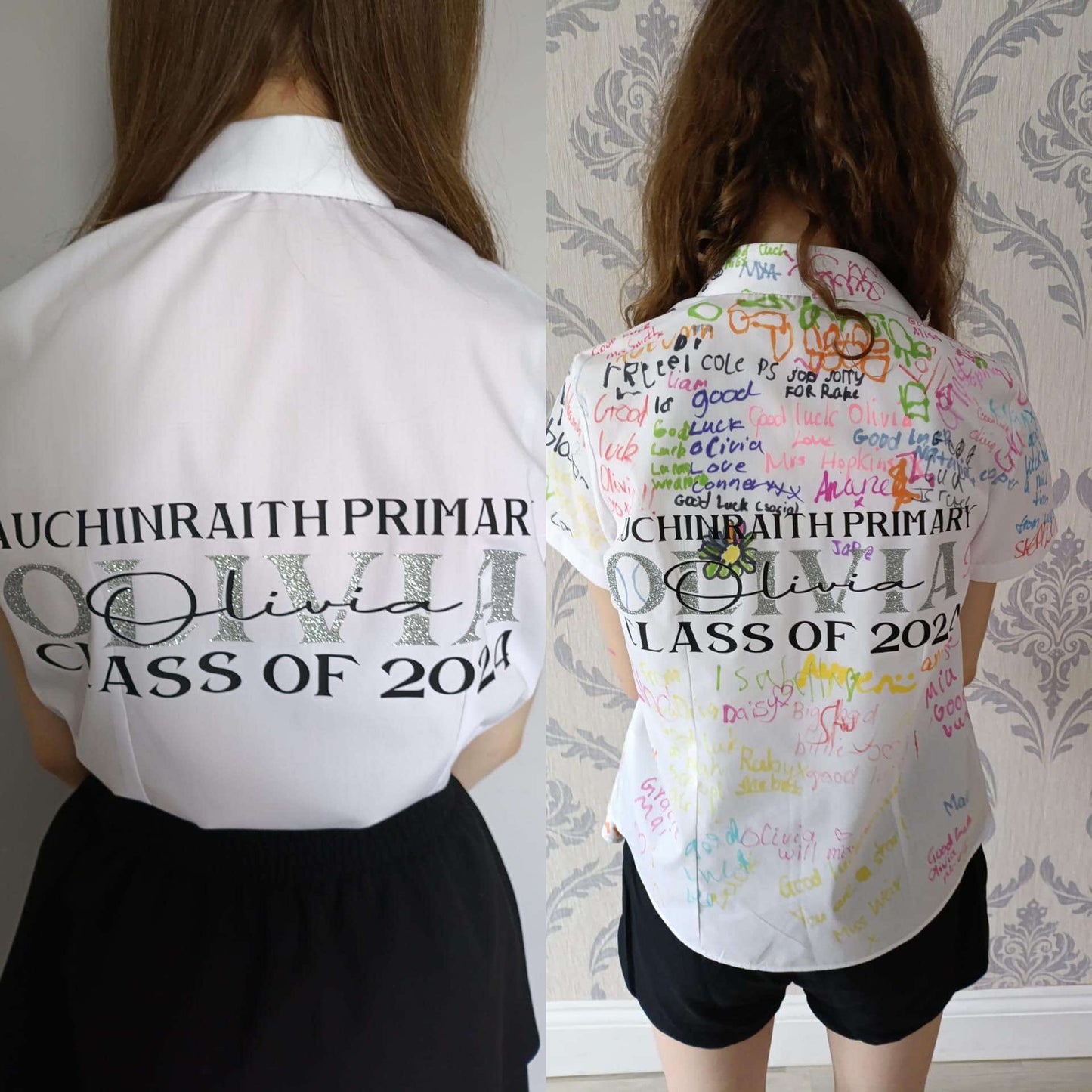 Personalised leavers school shirt