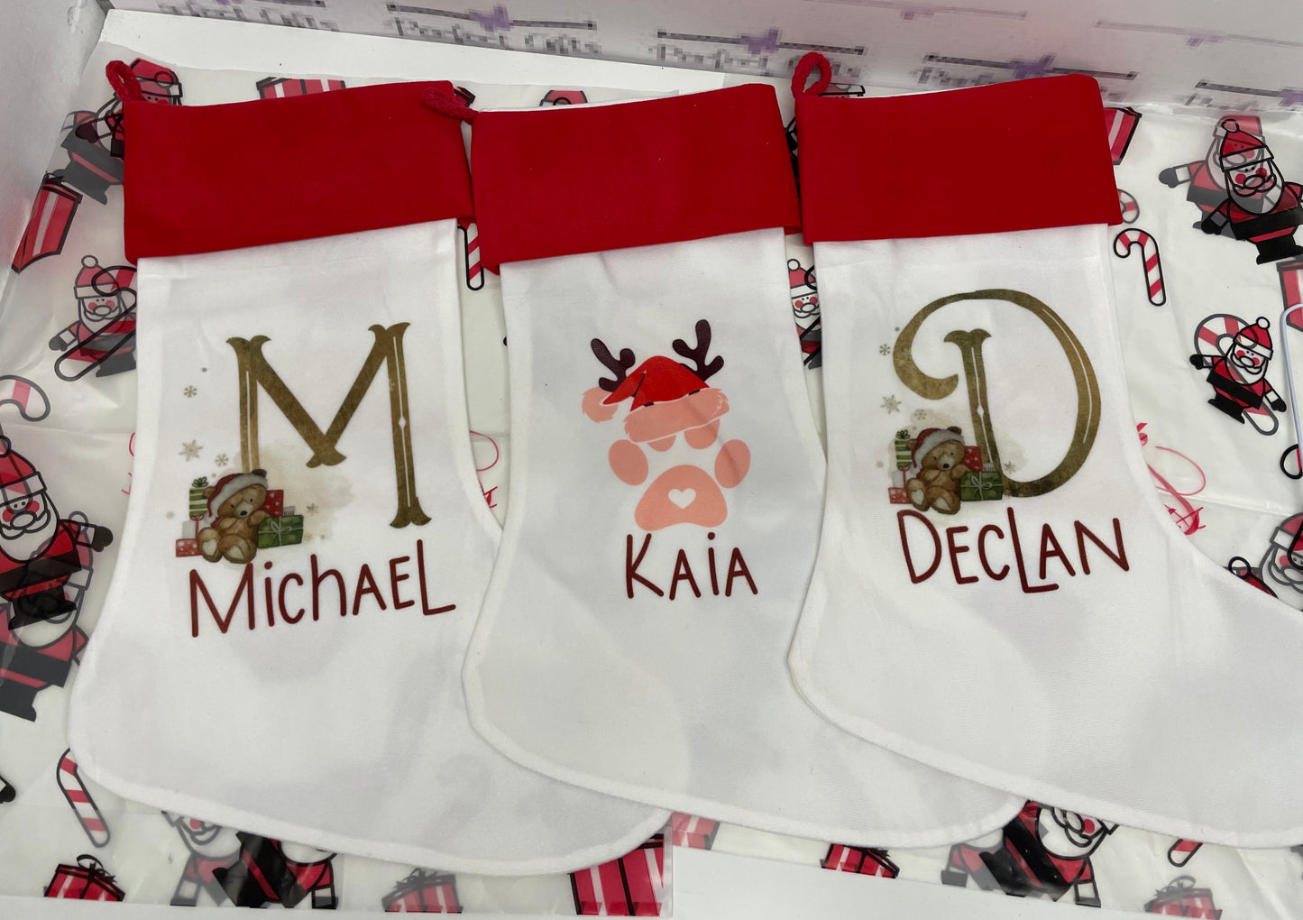 Christmas stocking, Christmas Eve , Christmas bear design