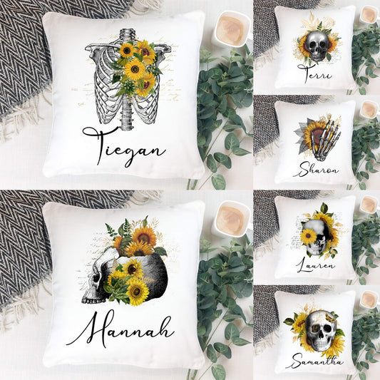 Sunflower cushion, personalised gift