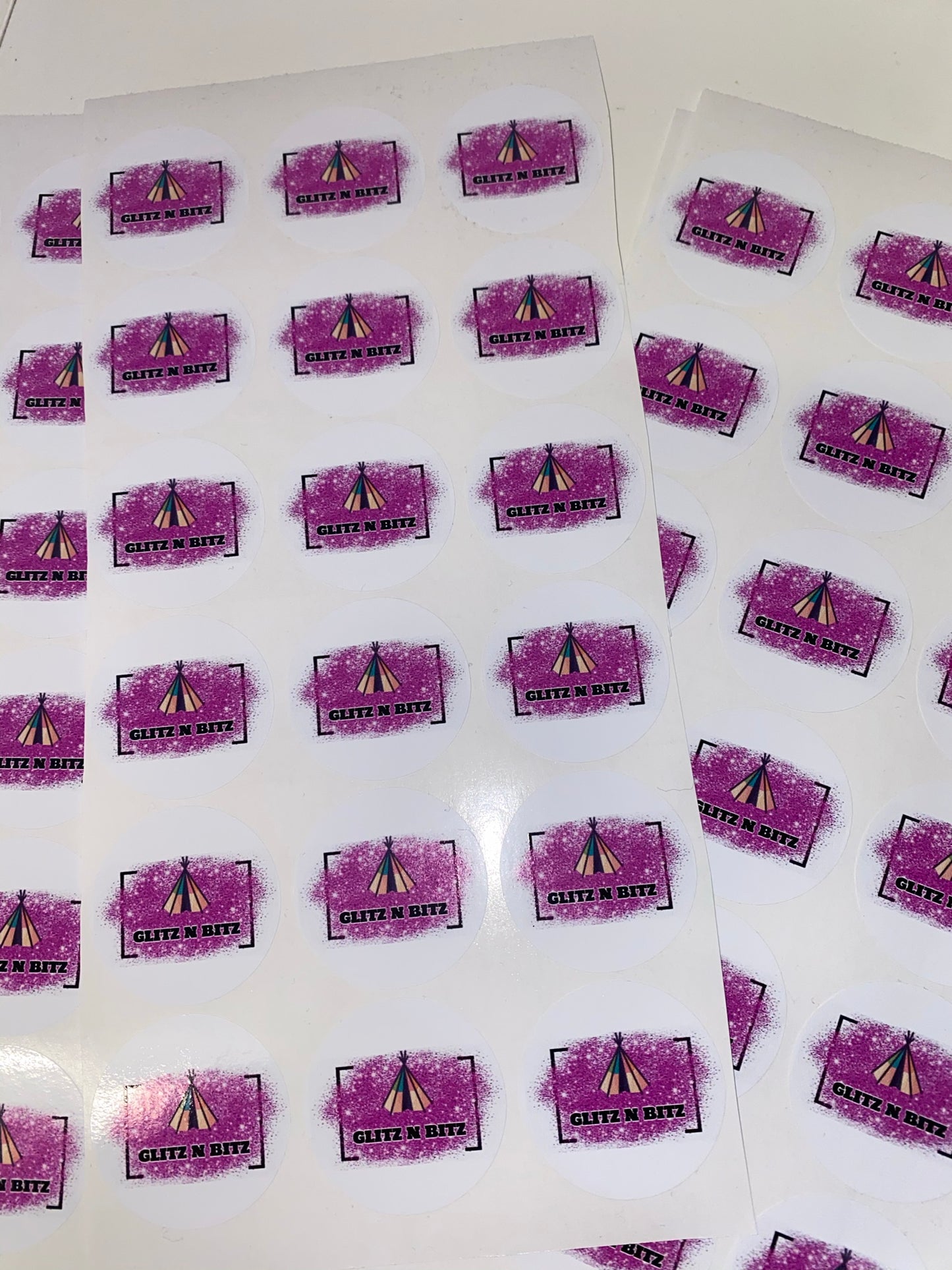 personalised glossy stickers