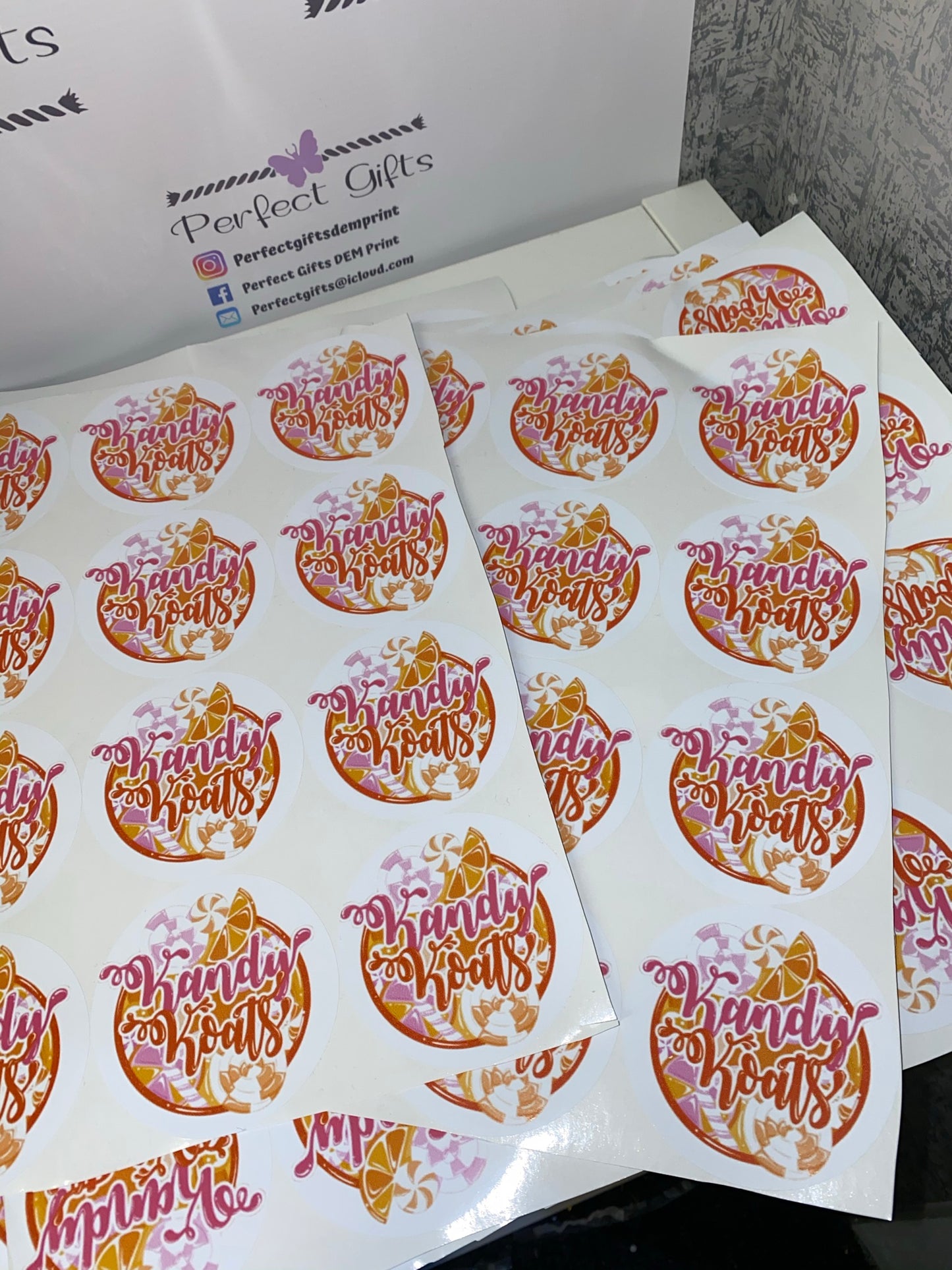 personalised glossy stickers