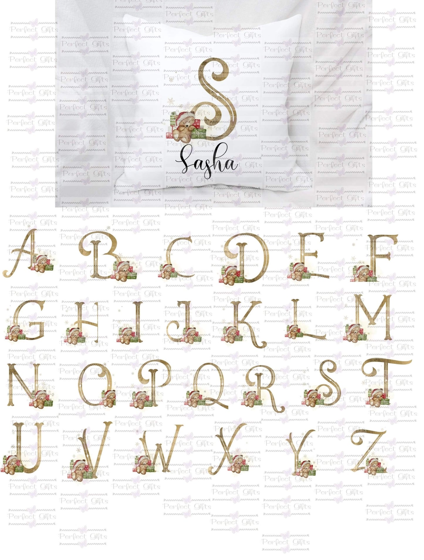 Personalised Christmas alphabet stickers