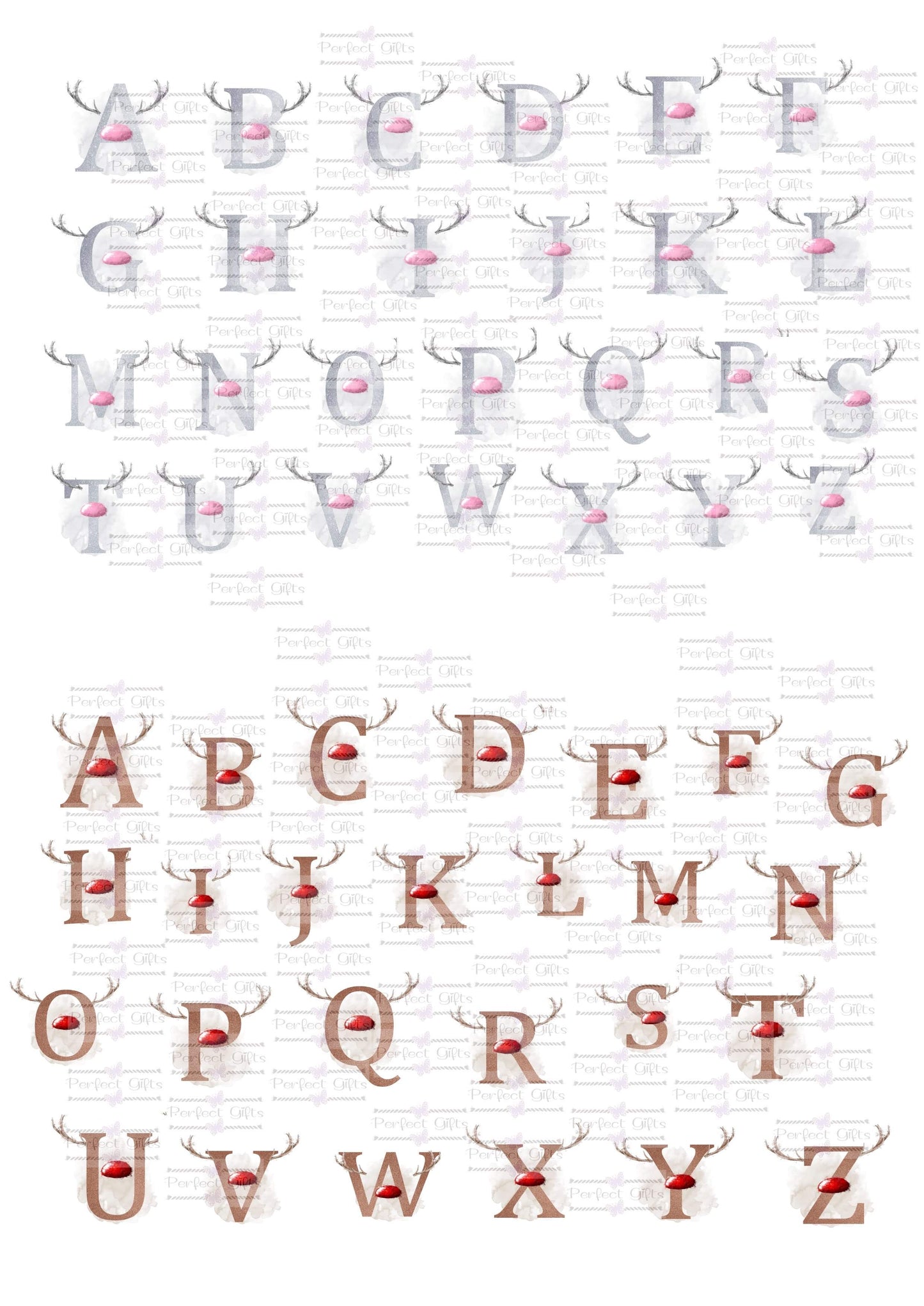 Personalised Christmas alphabet stickers