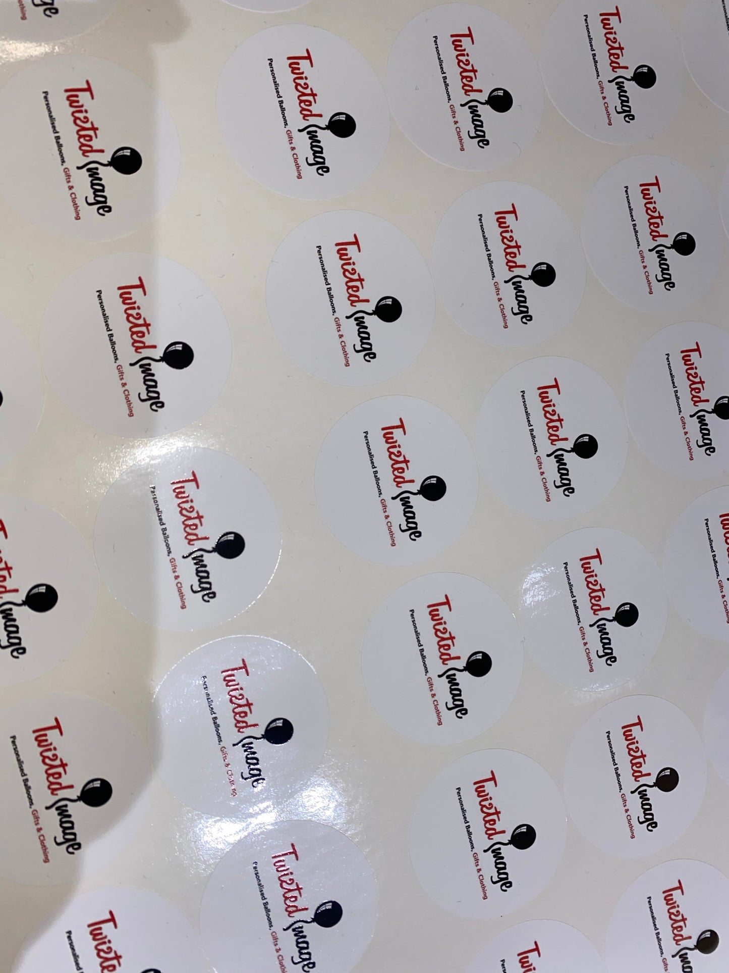 personalised glossy stickers