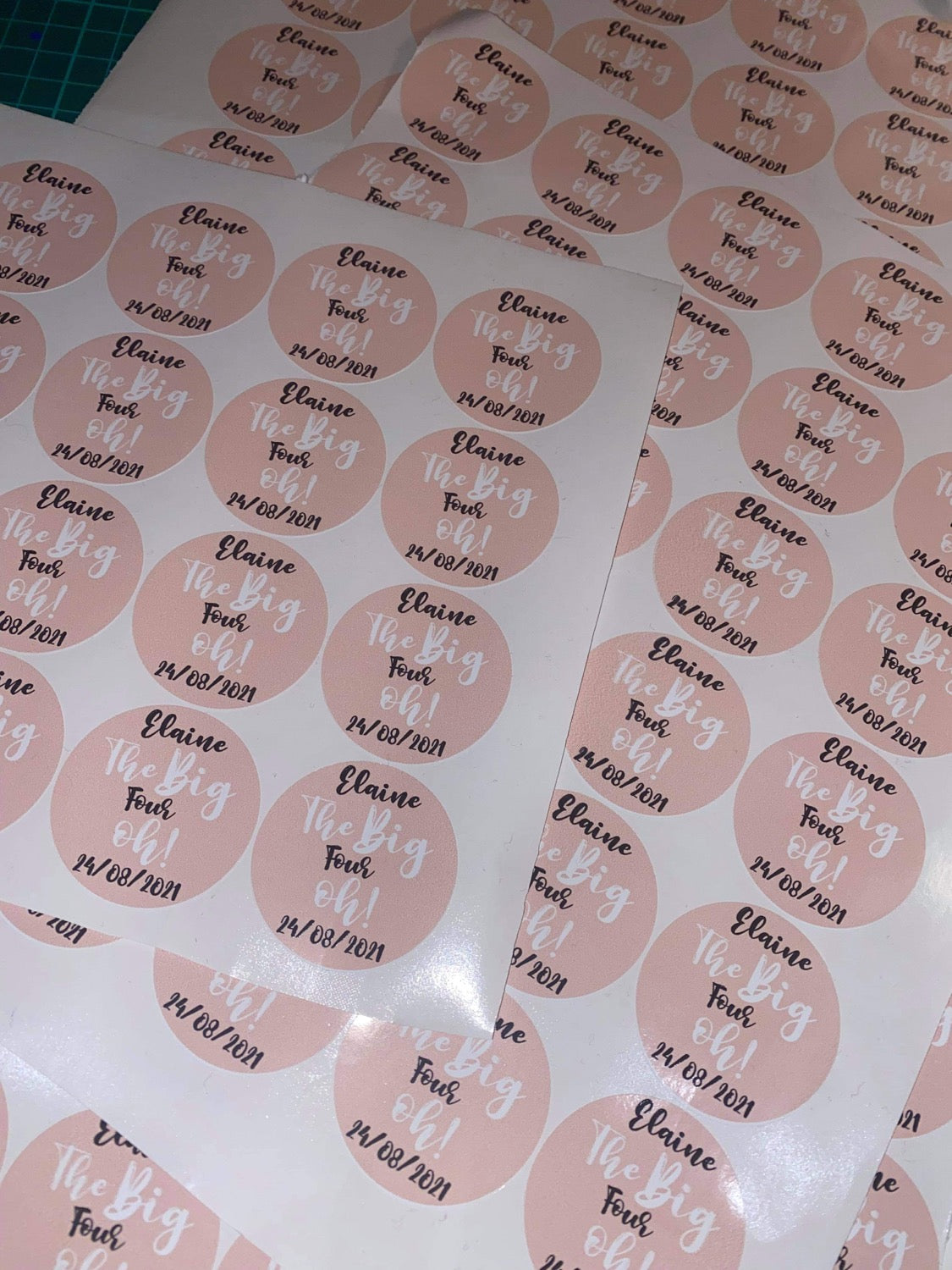 personalised glossy stickers