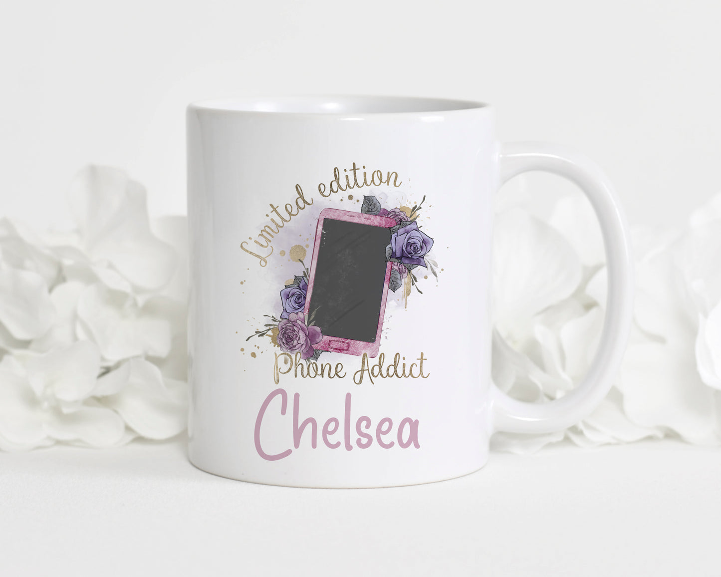 Phone addict Personalised Mug, Teenage Gift,