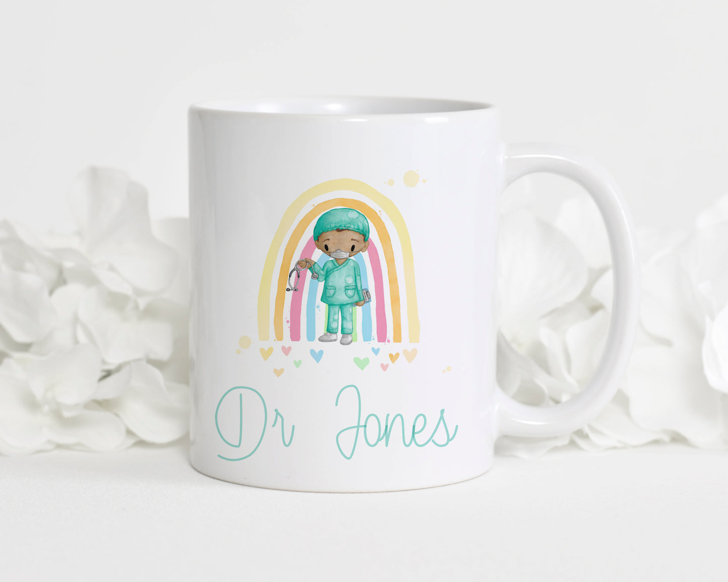 Thank you Nhs Rainbow Personalised mug, Gift for Nhs Staff