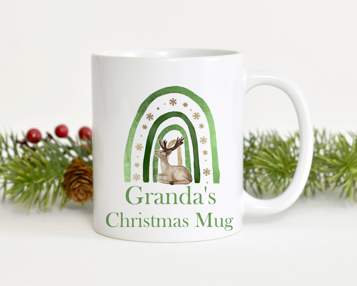 Personalised Reindeer mug