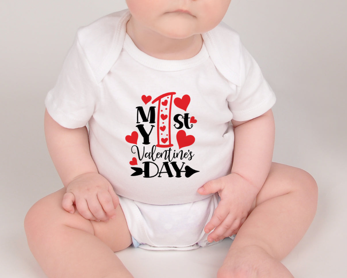 My first Valentines Day Baby Vest