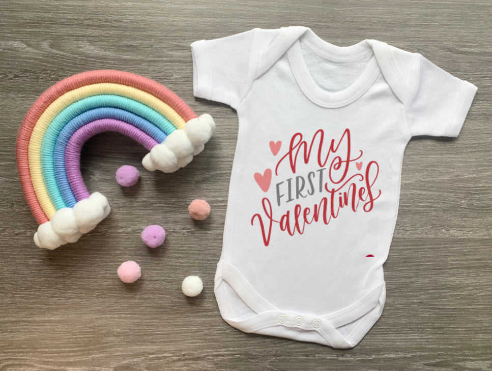 My first Valentines Day Baby Vest